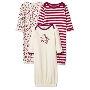 EUC Touched by Nature Unisex Baby Organic Cotton Gowns, 0-6 Months